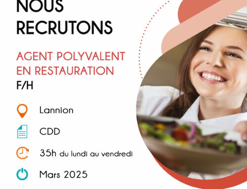 Nous recrutons un Agent polyvalent en restauration H/F